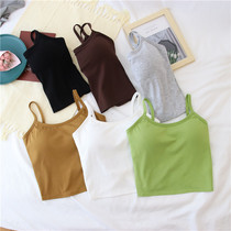 Cross backless vest women wear inside and outside wear 2020 Summer Joker slim sexy wrap chest short Suspender top