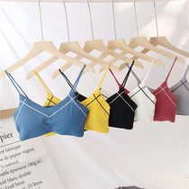 Net red explosion camisole vest women with chest pad beauty back underwear women without steel ring bottoming bra bra