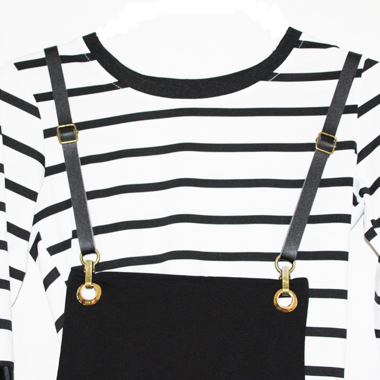 Tide Back Strap Pants Braces Clips Jeans Metal Buckle Accessories Strap No Cross Denim Skirt Pendant Pants With Zipped Chest-Taobao