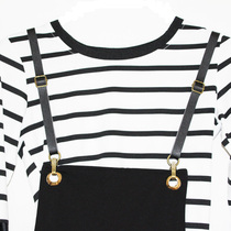 Tide back with trousers suspenders clip jeans metal buckle accessories belt no cross denim skirt suspenders belt chest