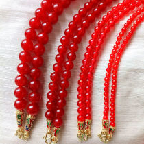 Red Jade Marrow Buddha Chain Red Female Buddha Necklace Chain Crystal Jewelry Stone Trend Jewelry