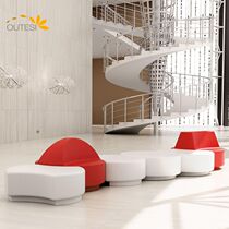 GRP Casual Seat Mall Round Splicing Bench Outdoor Garden Forest Landscape Rest Chair Commercial Beauty Chen Pendulum