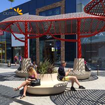 GRP Tree Pool Seat Mall Public Area Casual Chair City Square Rest Chair Outdoor Garden Landscaped Bench