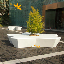 FRP leisure seat outdoor bench mall seat five corner stool square beautiful Chen real estate landscape rest chair