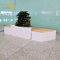 GRP Casual Chair Mall flowerpots Combined seats Outdoor landscaped Garden Landscaped Benches Large Square Rest Chairs