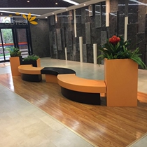 FRP seat round splicing bench shopping mall creative flower pot rest chair outdoor public area multi-person leisure chair