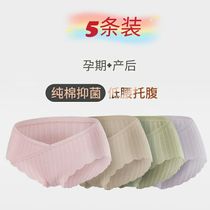 Pregnant women underwear cotton low waist Pregnancy Early middle and late pregnancy large size antibacterial breathable traceless thin summer maternal month
