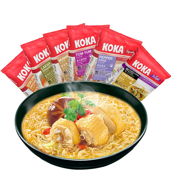 新加坡进口 KOKA 可口 方便面 6味组合装 85g*12袋 天猫优惠券折后￥29.9包邮（￥39.9-10）