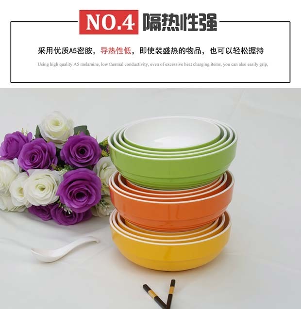 Ramen bát thương mại phở ăn liền bát nhựa nhà melamine bộ đồ ăn giả sứ sứ cay nóng bát ăn sáng bát cháo bát - Đồ ăn tối bộ bát đĩa đầy đủ