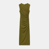 ZA foreign trade export women's small opening design temperament slim pleated midi dress 1026256 300