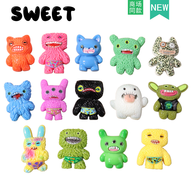 Trendy Little Monster Family Clog Shoe Accessories, Creative and Unique Shoe Charms, Suitable for Crocs Accessories and Clips