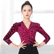 New Danbaoluo Women's Modern Dance Dress One-Piece Training Dress Jitba Dance Dress V-Neck Dance Latin Dance Dress Top