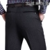 Cộng với quần nhung nam trung niên dày quần dài eo cao lỏng lẻo quần trung niên nam cha dày mùa đông quần kaki nam ống đứng Quần tây thường