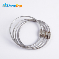 Wire snare hanging tag Wire rope key ring Stainless steel multi-purpose wire hanging buckle Stainless steel hanging wire