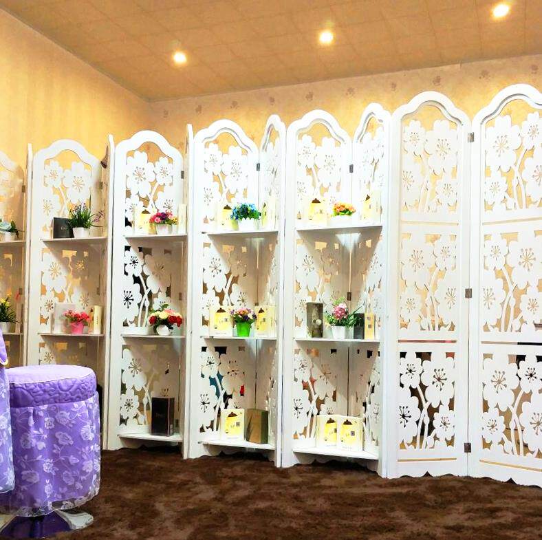 Flower Shelf Folding Folding Screen Shop Partition Storefront with a door hall Dining Hall Dining Room Medecine Restaurant Entrance Door Commercial Flat Wind