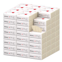 Plant protection natural color pumping paper 30 packs of boxes 4 layers thickened bamboo pulp sanitary paper towels for household napkins