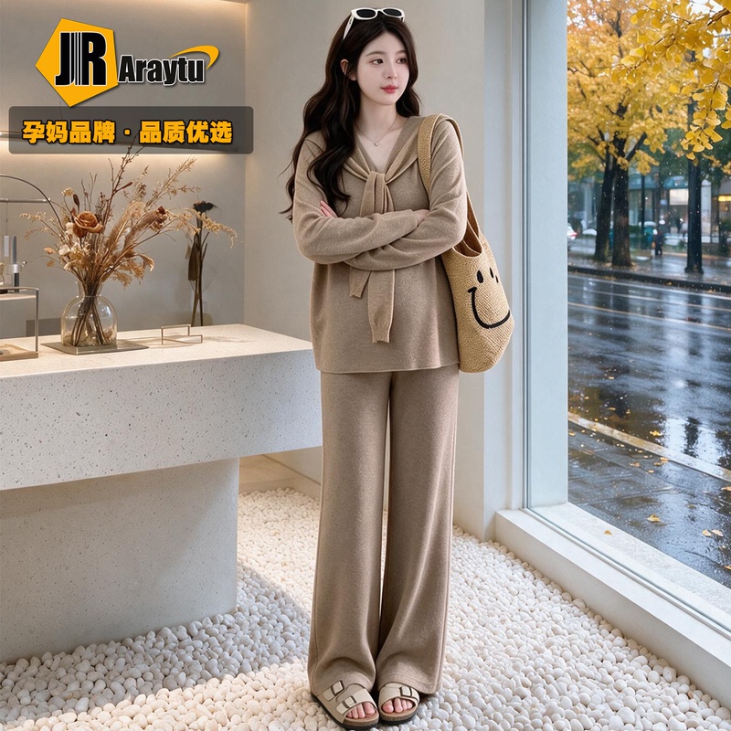 Maternity Wear Autumn Set for Petite Women 2026 New Style Pregnancy Outfit Fashionable and Sophisticated Plus Size Office Wear Maternity Wear Autumn Set for Petite Women 2026 New Style Pregnancy Outfit Fashionable and Sophisticated Plus Size Office Wear