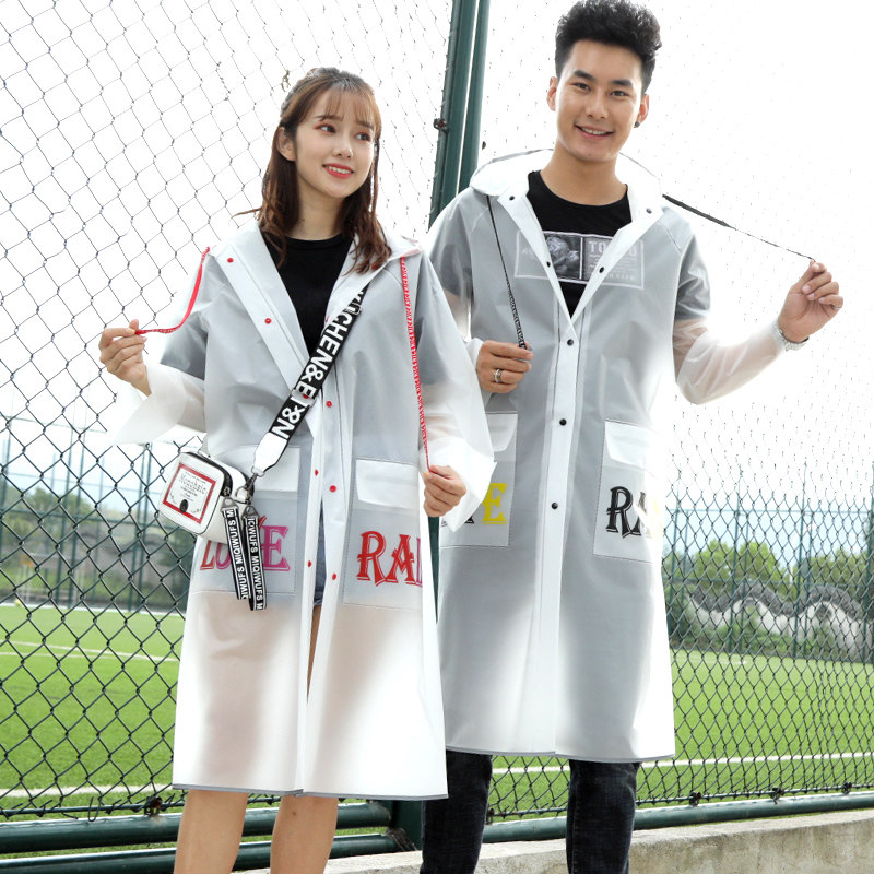 Raincoat long version full body fashion adult outdoor male cute child transparent female net infrared cover single student poncho