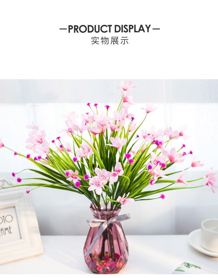 Mô phỏng hoa hồng bó hoa giả hoa 绢 hoa nhà phòng khách trưng bày bàn cà phê trang trí hoa trang trí chậu hoa - Trang trí nội thất cây trang trí trong nhà