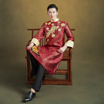 Groom Hagiwa 2022 new wedding men's toast dress large size dragon phoenix Chinese vintage online popular show and