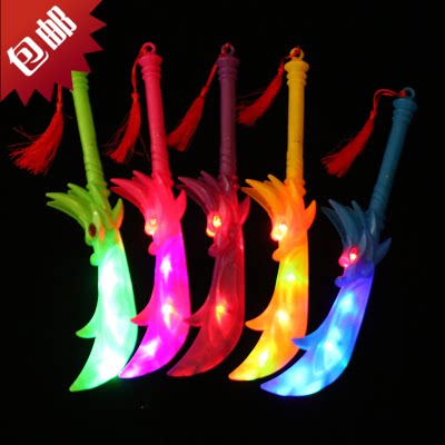 New luminous knife sword plastic toy luminous knife sword ground stall hot selling manufacturer direct light to spread the toy