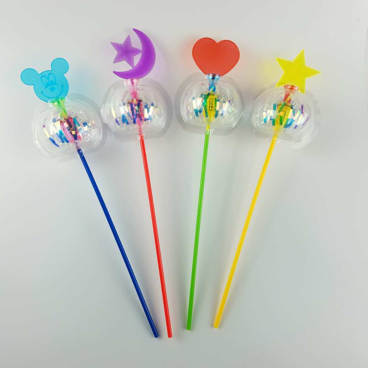 Plastic blinding twist and twist flash bubble magic bar colourful twisted magic rod children glowing toys