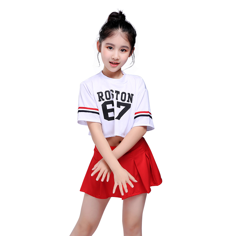 61 cheerleaders cô gái nhảy mới ăn mặc điệu nhảy jazz mở rốn hiện đại hip-hop cho thấy trang phục cô gái trẻ em.