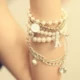 Phiên bản Hàn Quốc của trang sức nhỏ pha lê siêu nhấp nháy cung yêu zircon vòng tay nữ mô hình ngọc trai thời trang vòng tay hoang dã