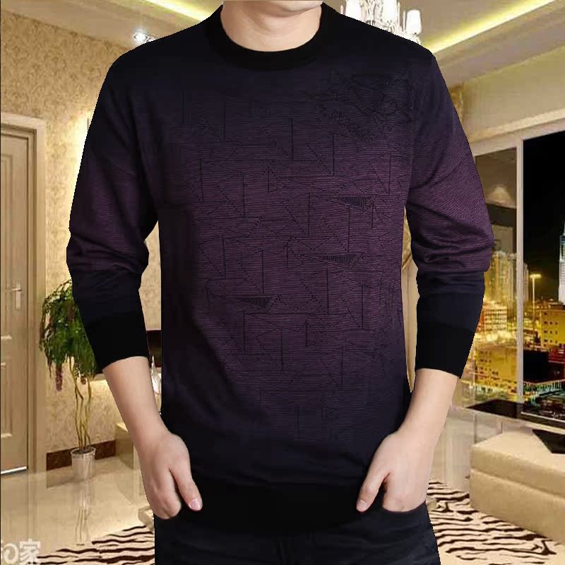 Mùa xuân nam dài tay t-shirt vòng cổ t-shirt mùa thu quần áo đáy áo sơ mi nam áo khoác mùa xuân áo quần áo nam áo len