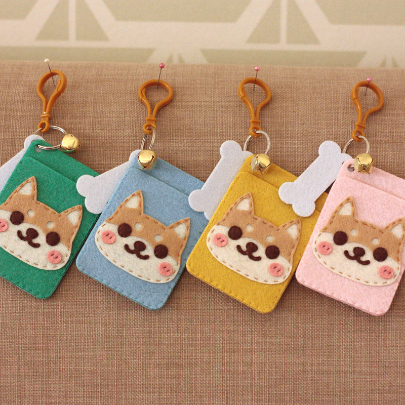 Non-woven handmade diy material bag kindergarten children diy dog year new year card set pendant simple to make