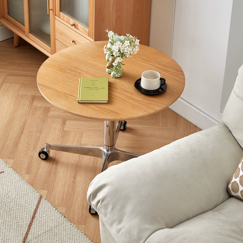 Сплошной древесиной лифт кофейня Гостиная Мобильная Круглая столовая маленькая квартира прикроватная настольная сторона настольного компьютера, чтобы договориться о круглых столах