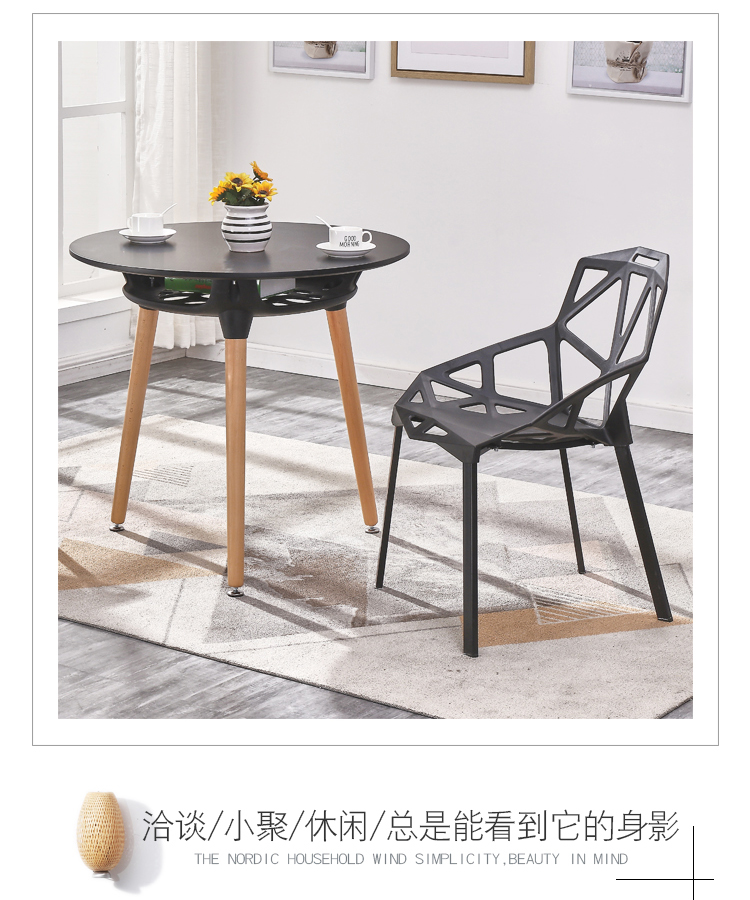 Bàn ăn gỗ rắn Bắc Âu nhà nhỏ căn hộ đơn giản hiện đại bàn vuông bàn ăn nhanh nhà hàng bàn tiếp tân giải trí - Bàn bàn gấp gọn thông minh
