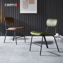 Iron Art Dining Chair Home Light Lavish Retro Industrial Wind Restaurant Leaning Back Chair American Countryside Designer Coffee Room Table And Chairs