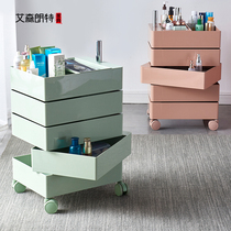 Bedside table mobile net red ins locker rotating Nordic living room sofa side cabinet cosmetics snack storage cabinet
