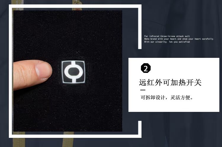 Quần áo carbon hồng ngoại xa vừa phải cho nam giới mới leo núi ngoài trời chống thấm ấm hai mảnh có thể được làm nóng áo khoác - Quần áo ngoài trời áo khoác nam có mũ adidas