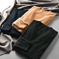 W054 kết cấu cơ bản là 48 cashmere 48 nhung cho áo len nam cổ cao hiệu quả chi phí cao áo khoác gió nam