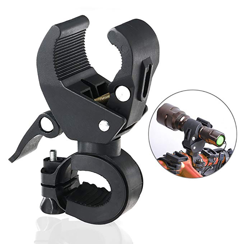 Rotating light stand Bicycle flashlight light clip headlight stand fixed bracket bike clip mountain bike riding equipment accessories