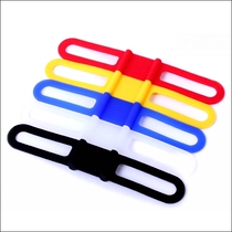 Bike silica gel with multipurpose lamp holder lamp clip High-play silicone adhesive Multi-functional strap