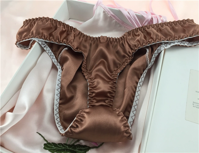 Quần lót lụa lụa nam thongs tóm tắt tam giác nam đồ lót gợi cảm