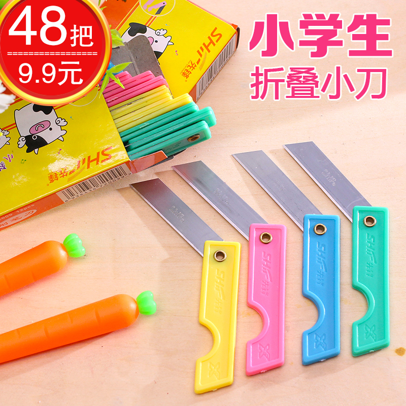 (48pcs)Pioneer Folding Knife Pencil knife Paper Cutter Utility knife Pencil Sharpener Knife