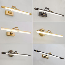 All copper new Chinese style bathroom mirror headlight led mirror lamp toilet mirror cabinet free punch waterproof makeup dresser lamp