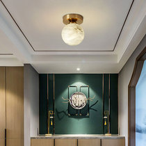 New Chinese all-copper marble ceiling light into the entrance light corridor aisle light home cloakroom balcony energy saving lamp