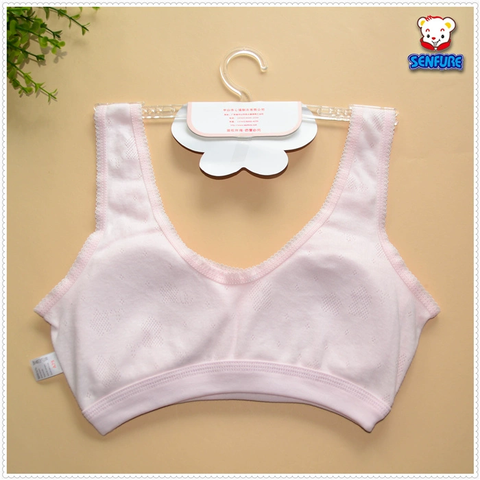 Quầy chính hãng! Đài Loan bông cotton cô gái đồ lót bra bra bra có thể tháo rời pad bên trong áo lót k dây