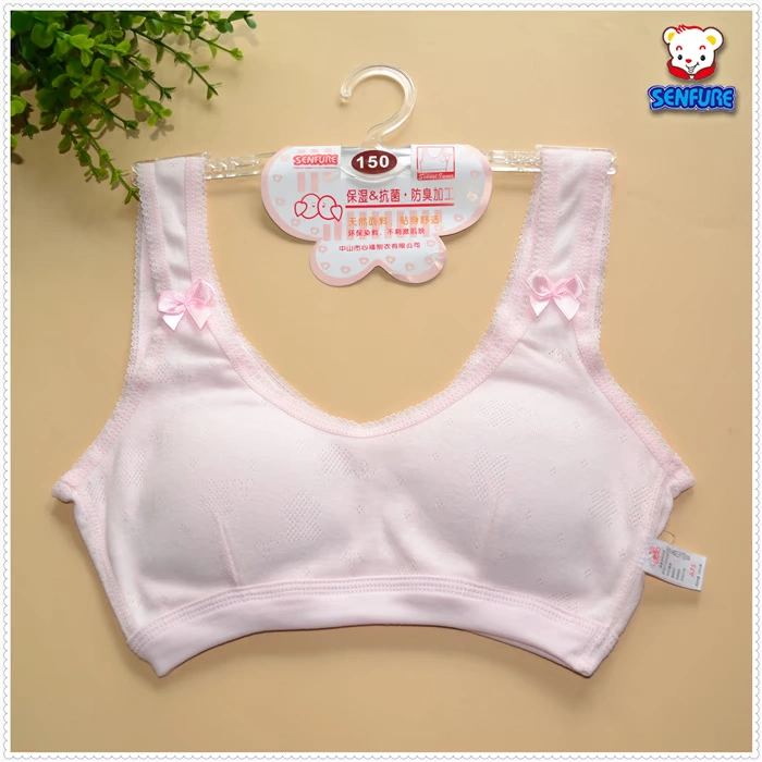 Quầy chính hãng! Đài Loan bông cotton cô gái đồ lót bra bra bra có thể tháo rời pad bên trong