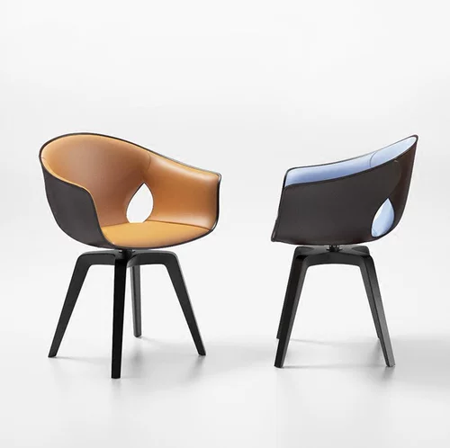 Стеклянный крутящийся стульчик для кормления с перфорацией для отдыха, дизайнерская мебель