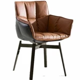 Дартианское кресло мускулистые стул простой северный повседневной обеденный стул вилла, простое современное стекло, армированное армированное переговоры о рамке риса