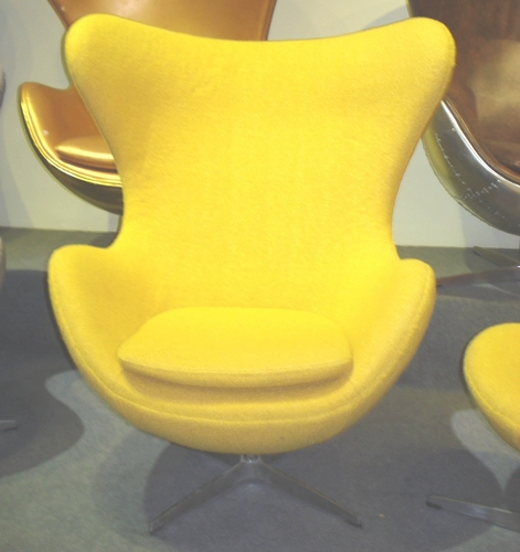 Модное тканевое яичное стул яиц в форме яичной раковины