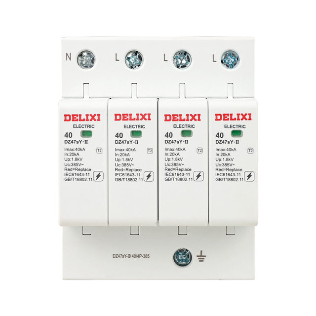 Delixi 2P 40Ka Surge Protection Device for Home Use, Lightning Protection Protector Dz47Y Lightning Protection Module 220V Surge