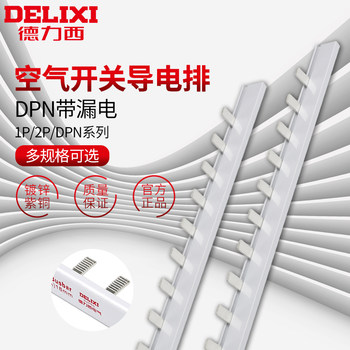 Delixi Busbar Air Switch Tin-Plated Copper Busbar 1P/2P/3P/1P+N Circuit Breaker Dpn Terminal Block