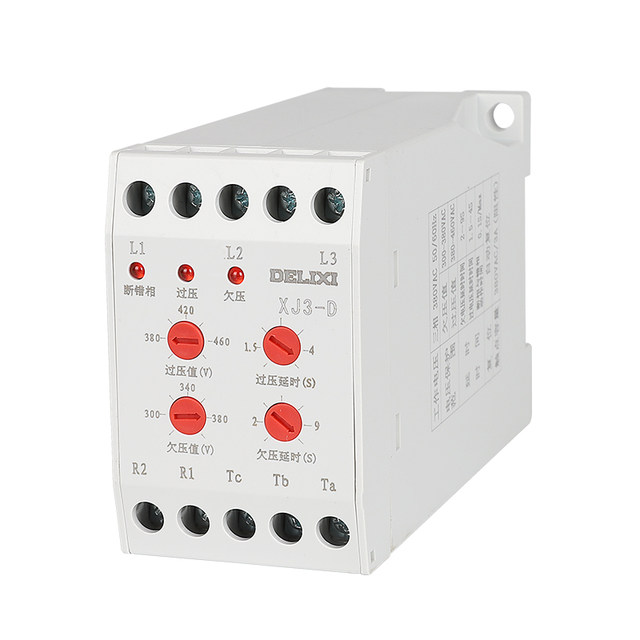 Delixi phase failure and phase sequence over and under voltage protector relay phase loss protector XJ3-D AC380V